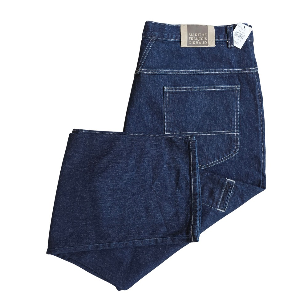 Vintage 90s Marithe Francois Girbaud Jeans 44x35 Dark Blue X-Pocket Baggy NWT